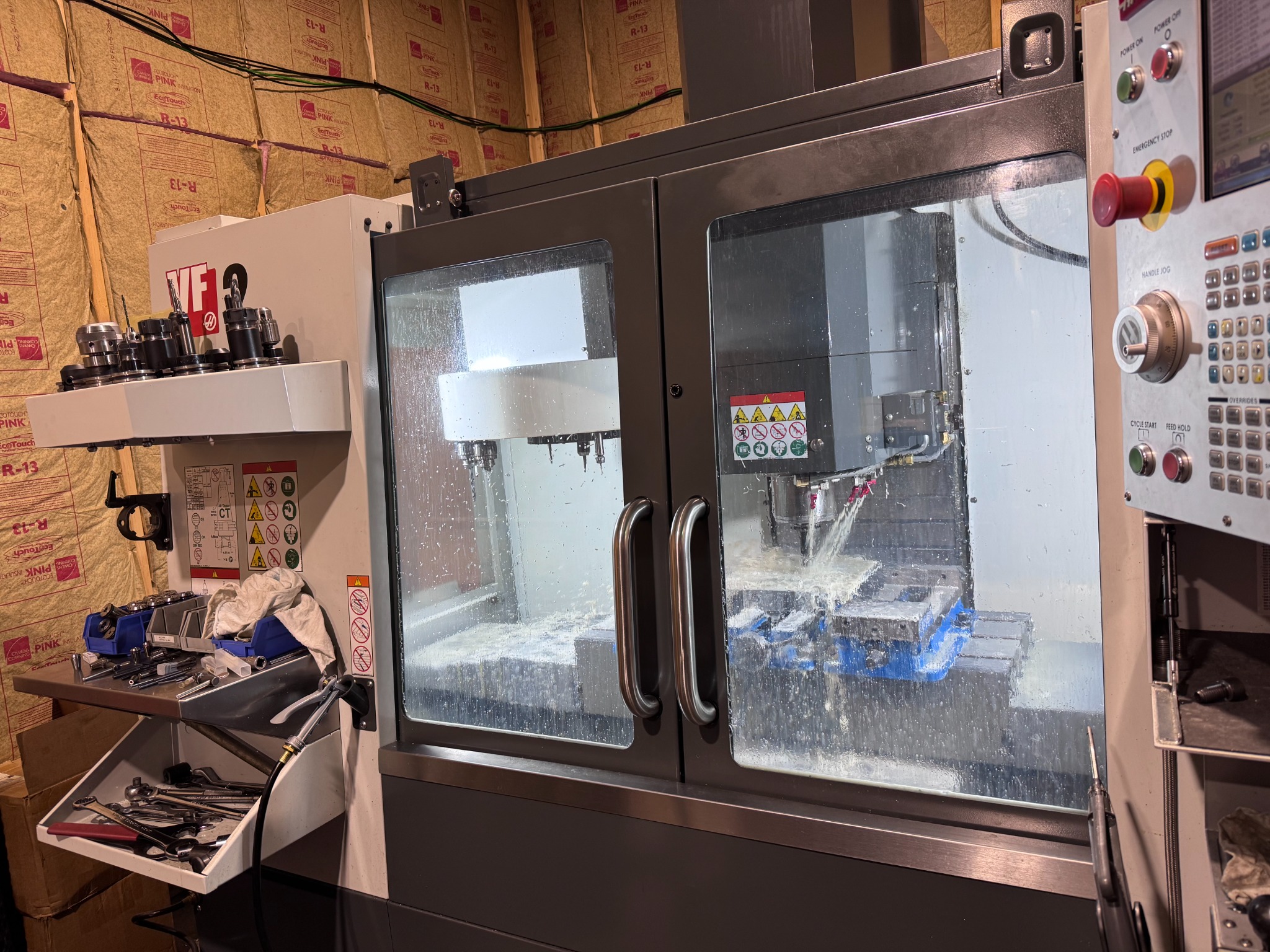 CNC machine inside the M20 shop