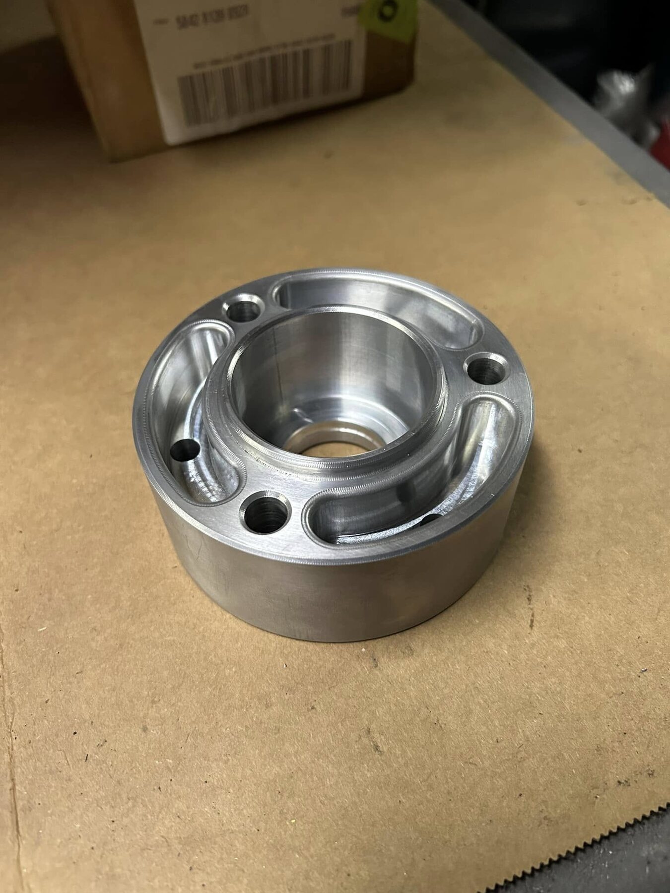 Precision-machined billet aluminum hub